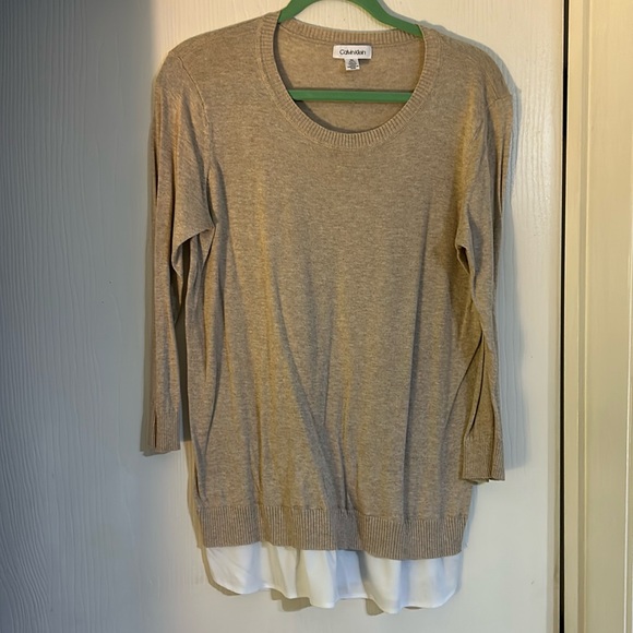 Calvin Klein size M beige sweater - Picture 1 of 4